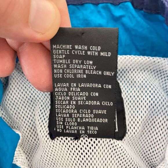 Boys Size 12 Months Windbreaker Jacket Starter Blue Vintage Full Zip - Picture 10 of 10